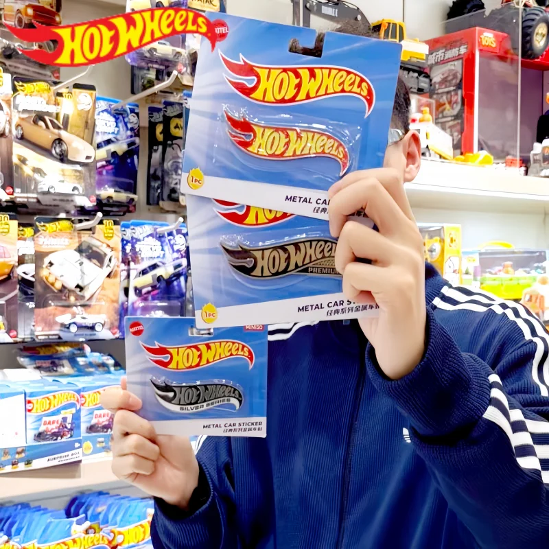 In Stock 2026 Hot Wheels Co Branded Metal Car Stickers Classic Logo Series Car Model Decoration Collection Toys