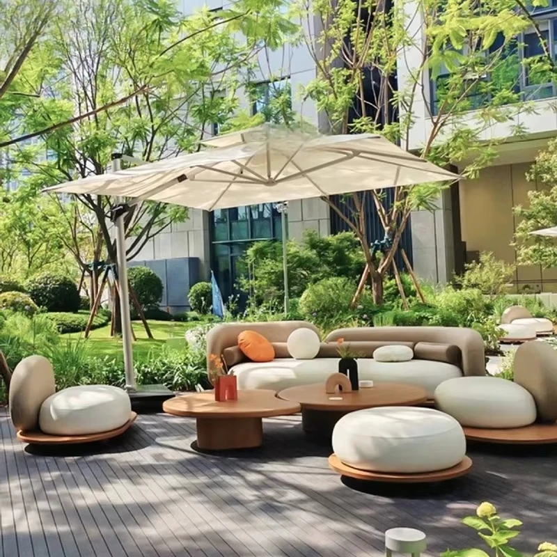 

Modern minimalist teak outdoor patio garden terrace and farmhouse villa sofa