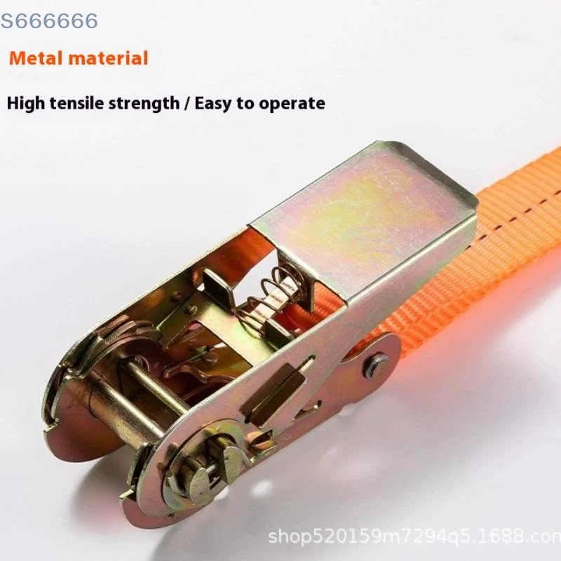 1PCS Tensioner Truck Tensioner Polyester Thickened FixedStrap Tensioner 8Meters2TonsRatchet Double Hook Complete Set