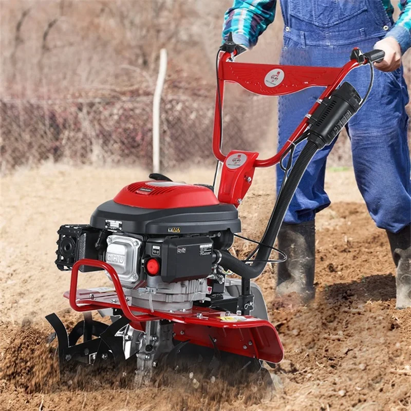 

4000W Micro Tiller 200 Four-stroke Small Soil Loosening Agricultual Ditch Rotary Tiller Plowing Machine Agricultural Tools