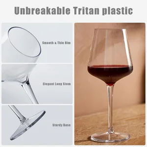MICHLEY-Set-Of-Glass-Of-Wine-Plastic, Tritan, Şeffaf Bardak, Kırılmaz, İçecek suyu, Havuzda bir Parti, 2 Adet, 4 Adet, 6 Adet plastikteki en büyük cam satışlarından 12'si-no. 4