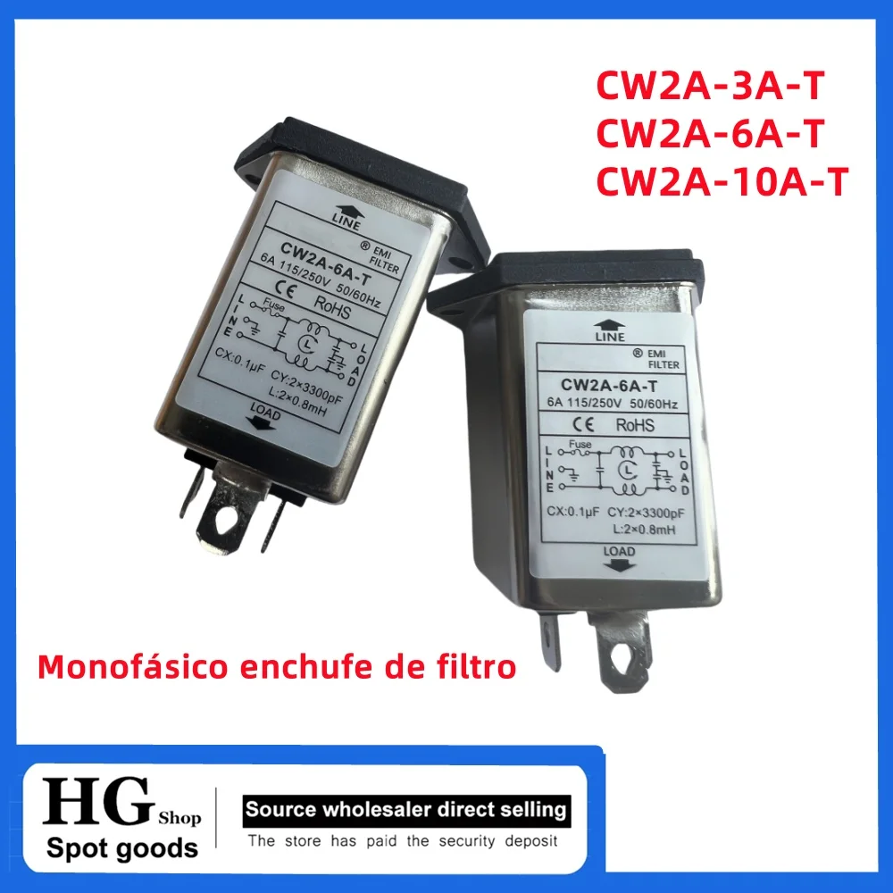 AC socket fuse switch filter CW2A-10A-T