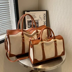 Fashion Commuter Casual Single Shoulder Crossbody Bag Women 2024 Travel Storage Tote Handbags Large Capacity Portable Canvas Bag