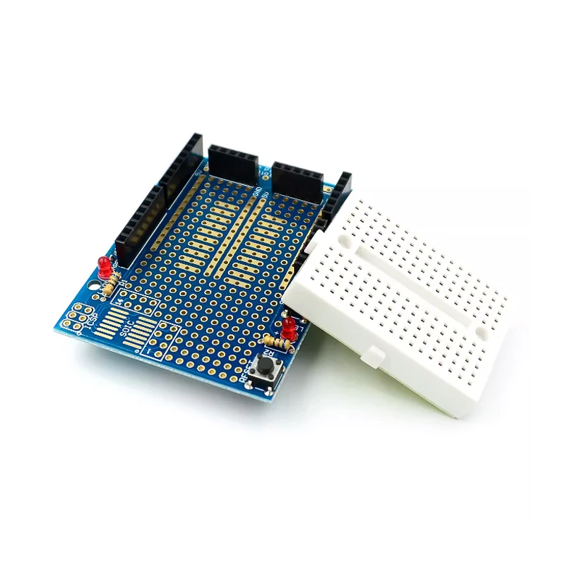 Smart Electronics UNO Proto Shield Prototype Expansion Board With SYB-170 Mini Breadboard Based For Arduino UNO ProtoShield DIY