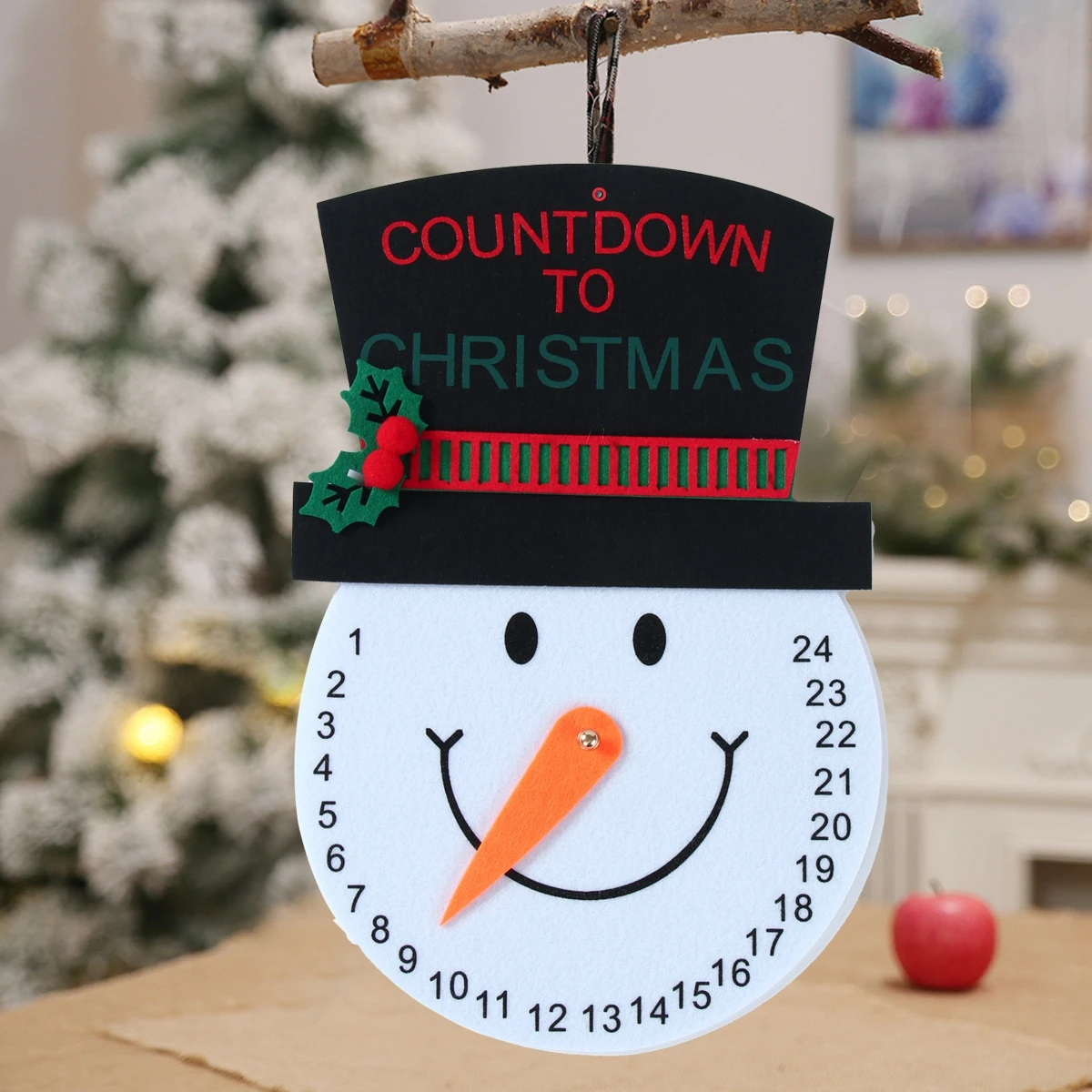 Christmas Felt Calendar Merry Christmas Tree Ornament 2024 Christmas Decoration For Home Noel Xmas Navidad Happy New Year 2025