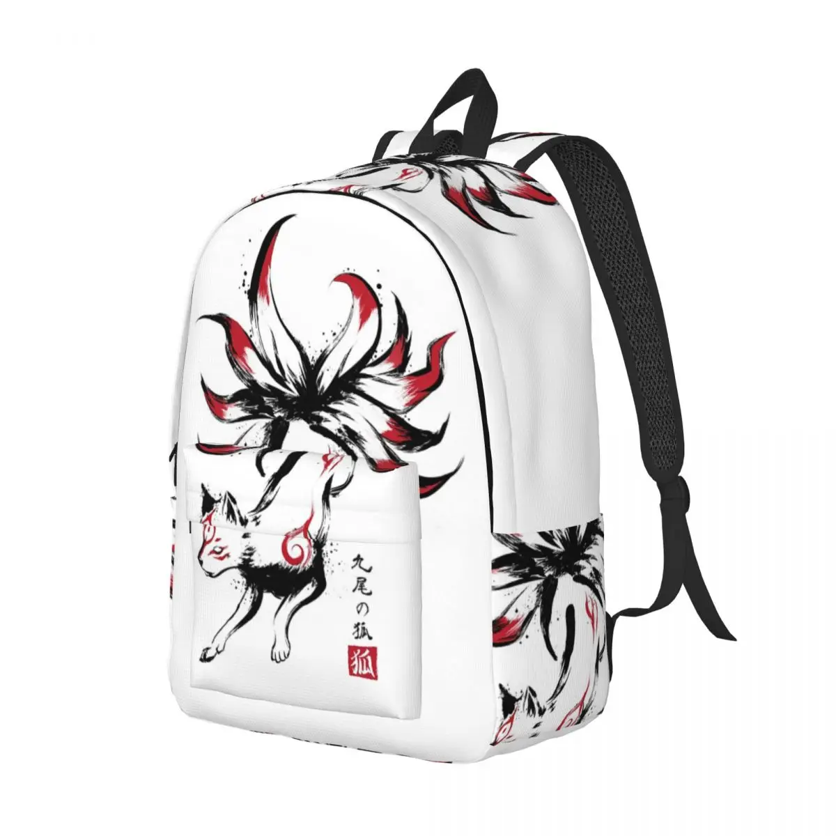 

Kyubi No Kitsune Sumi E Backpack Daypack Large Capacity Boys Girls BookBag School Bag Shoulder Bags for Men Women