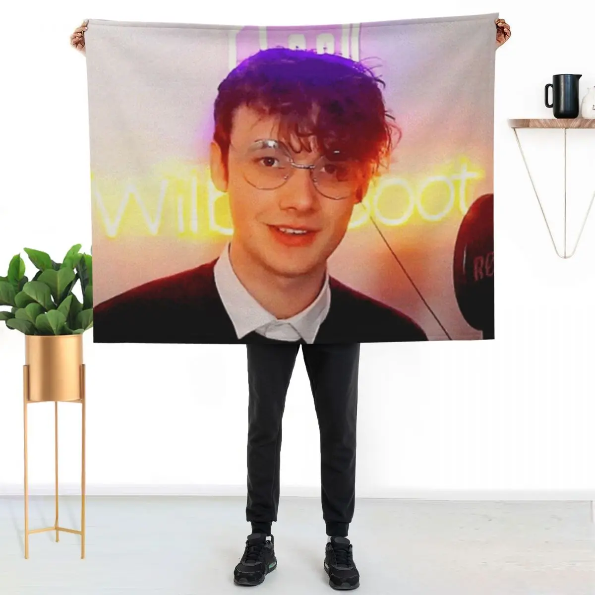 

Wilbur Lovejoy Throw Blanket Cozy Sofa Blanket for TV Watching Napping