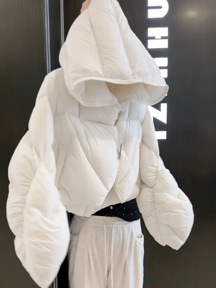 Sli White Ort Damen Daunenjacke 2025, Winter, neues Design, erschwinglich, warm, gemütlich, Polyesterfaser, weiße Du-Daunenfüllung