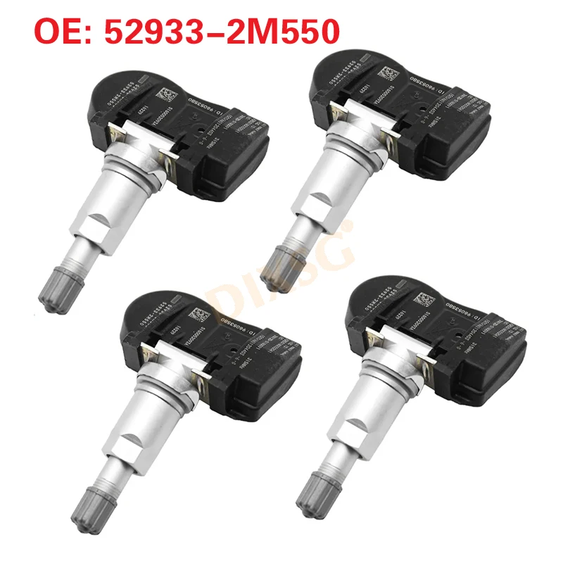 4pcs 529332M550 Tire Pressure Sensor For Hyundai Accent Elantra Equus Sonata Kia Optima Sorento Soul 52933-2M550 TPMS 315MH