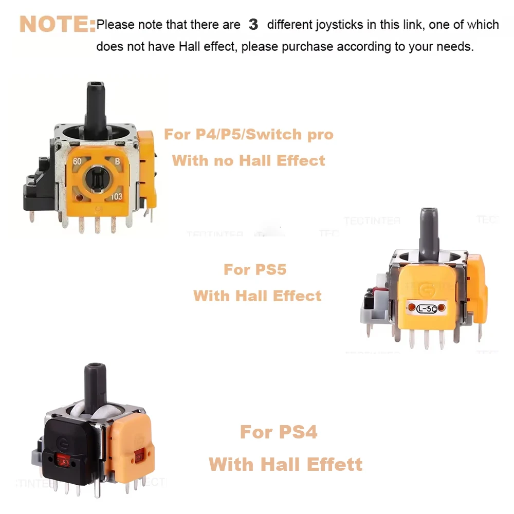 3D Analog Hall Effect Joystick For PS5/4/Slim/Pro Controller Gamepad Thumb Stick Replacement Repair Parts For PS4 Accessories