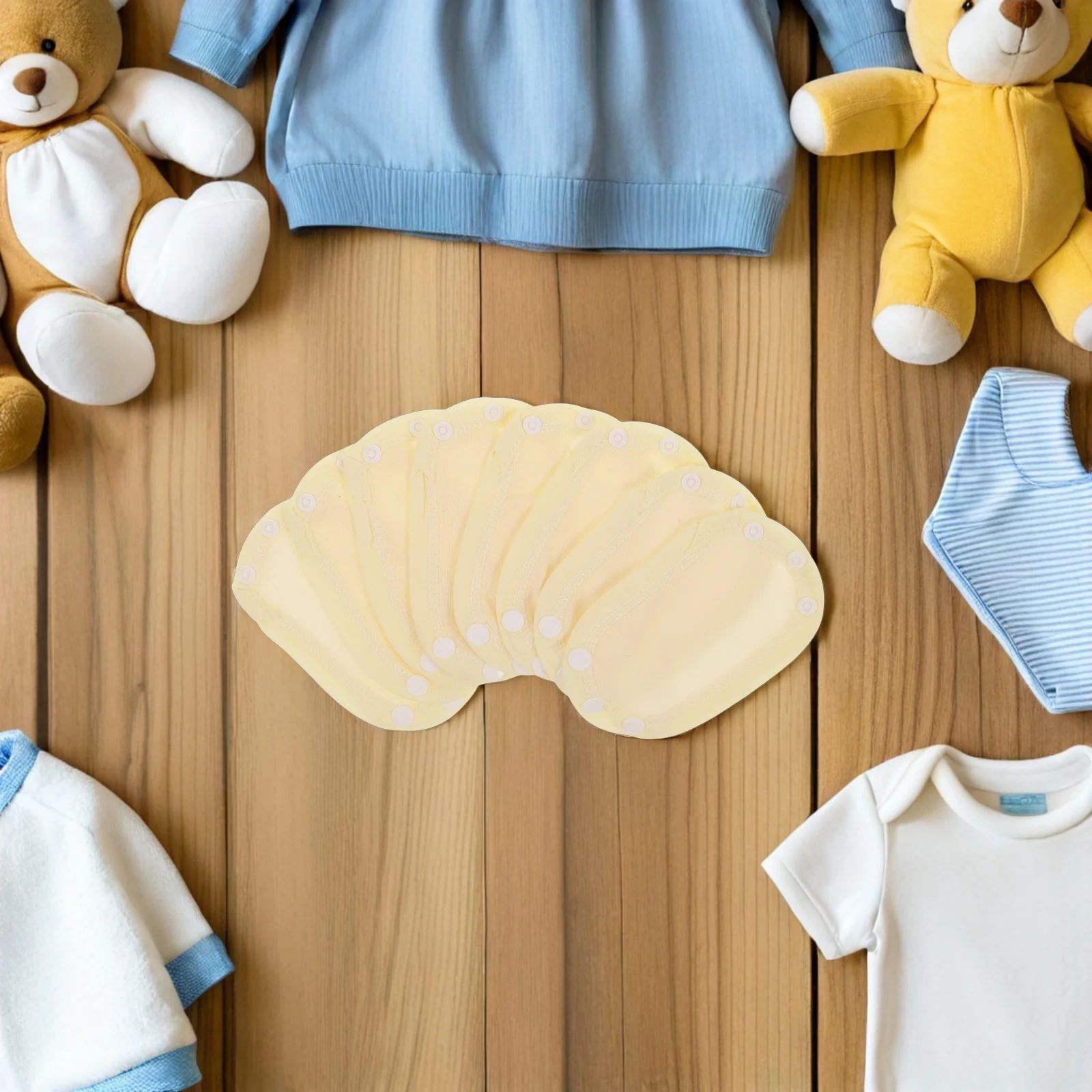 

8Pcs Cotton Baby Bodysuit Extenders Snap Button Infant Romper Length Extender Pads Flexible Soft Onesie Extension for Toddler