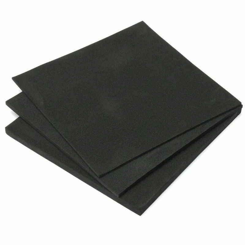 2 Piezas de Lámina de Espuma EVA Negra de Alta Densidad, Celda Cerrada, 200x200mmx5mm, Espuma Acústica de Absorción de Sonido para Estudio en Casa