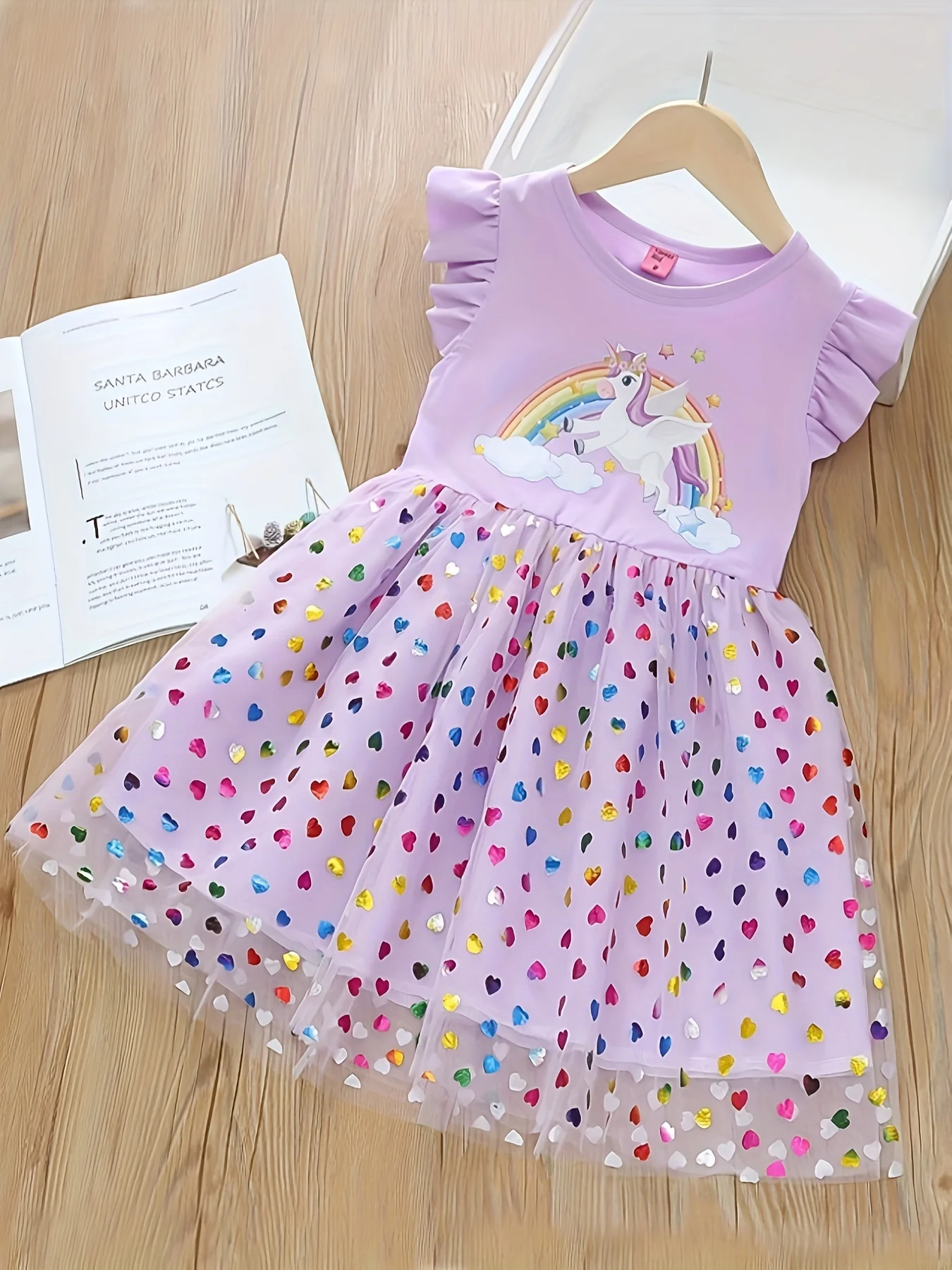 Toddler Girls Cartoon Unicorn Dresses Baby Girl Casual Dress