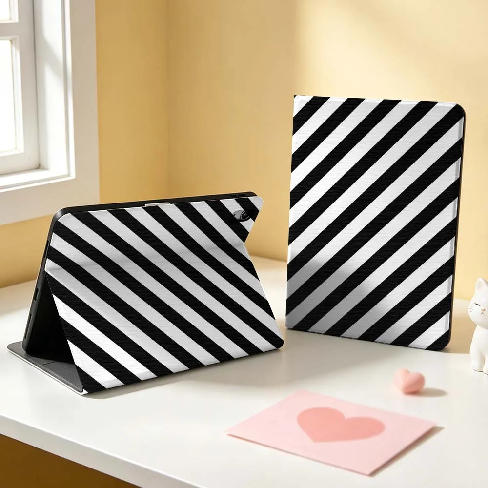 Creative Design Line Picture For Apple iPad Pro Mini Air A16 A17 A14 4 5 6 7 6th 12th Gen M5 11 13 M4 Pen Tray Tablet Case Soft