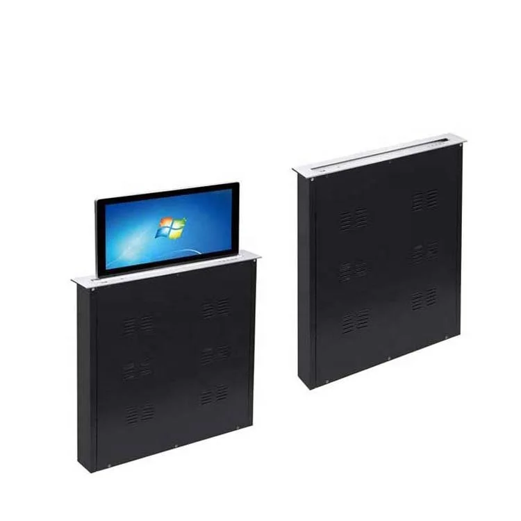 

Smart Hidden Desk Electric Motorized Pop LCD Lift 15.6/17.3 Inch Video Conference Flip Paperless Conference System