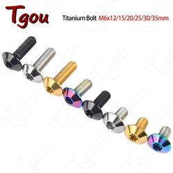 Tgou Titanium Bolt M6x12/15/20/25/30/35mm Button Allen Hex Head&Torx Head Screws for Motorcycle Bicycle 1pcs