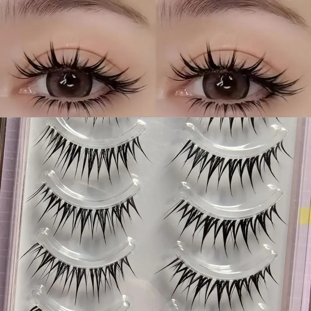 Faux cils doux et pointus pour les yeux, extension de cils, bande dessinée thaïlandaise, tige transparente, support, outils de maquillage pour les yeux, paresseux