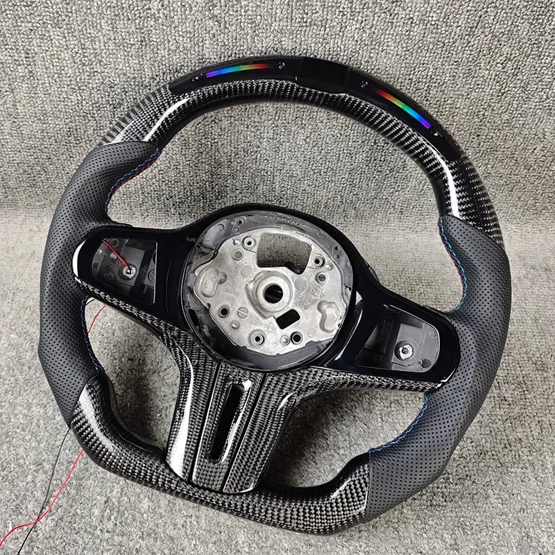 LED Car Steering Wheel Carbon Fiber Leather For BMW G20 G30 G21 G22 G23 3 Series 320i 325i 330i M340i G21 G26 G42 Accessories