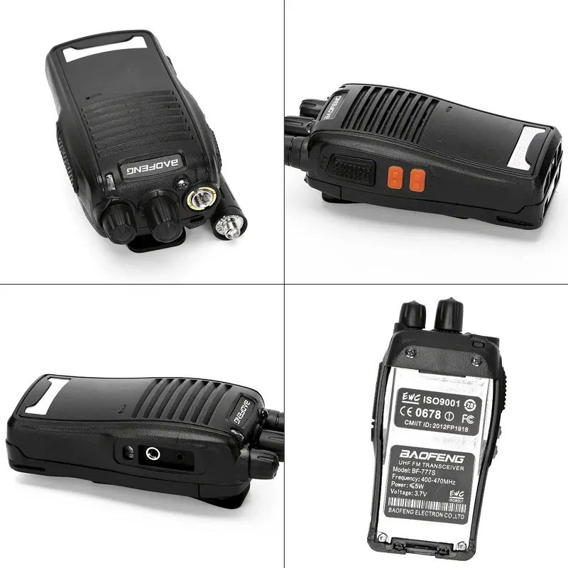2 Pack BAOFENG BF-777S Walkie Talkie USB-C Charging 16 Channels Ham Radio for Adult 1500mAh Li-ion Battery Replacement Radio