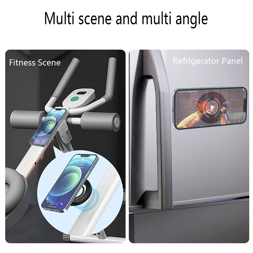 For Magsafe Magnetic Double Sided Magnetic Suction 1Pcs Strong Suction Rotating 360 Wall Stickers Everywhere Folding Ring Phone