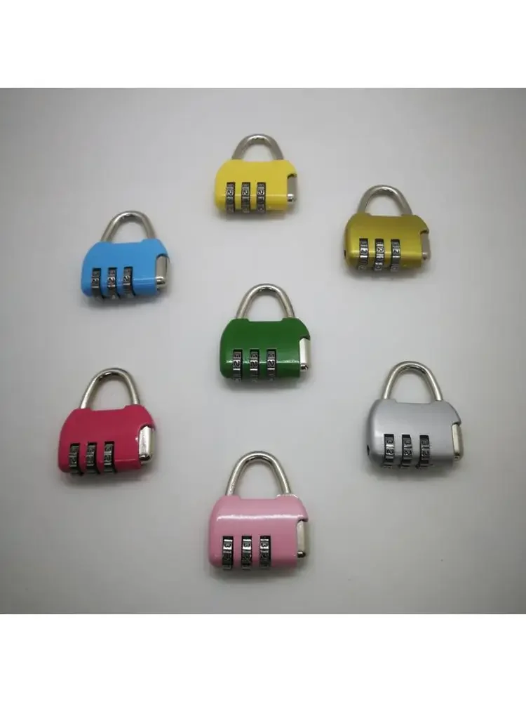 

1 Pc Travel Bag Password Lock Zinc Alloy Small Padlock Three Digit Luggage Suitable For Backpacks, Drawers, Lockers, Cases, Wr