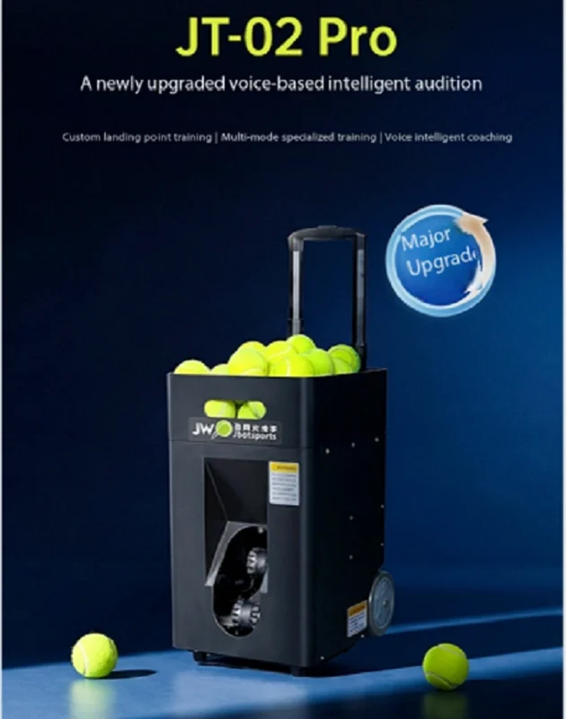 Intelligent Portable Trolley Type Tennis Serving Machine With APP Voice Control And Optional Wrist Remote Control