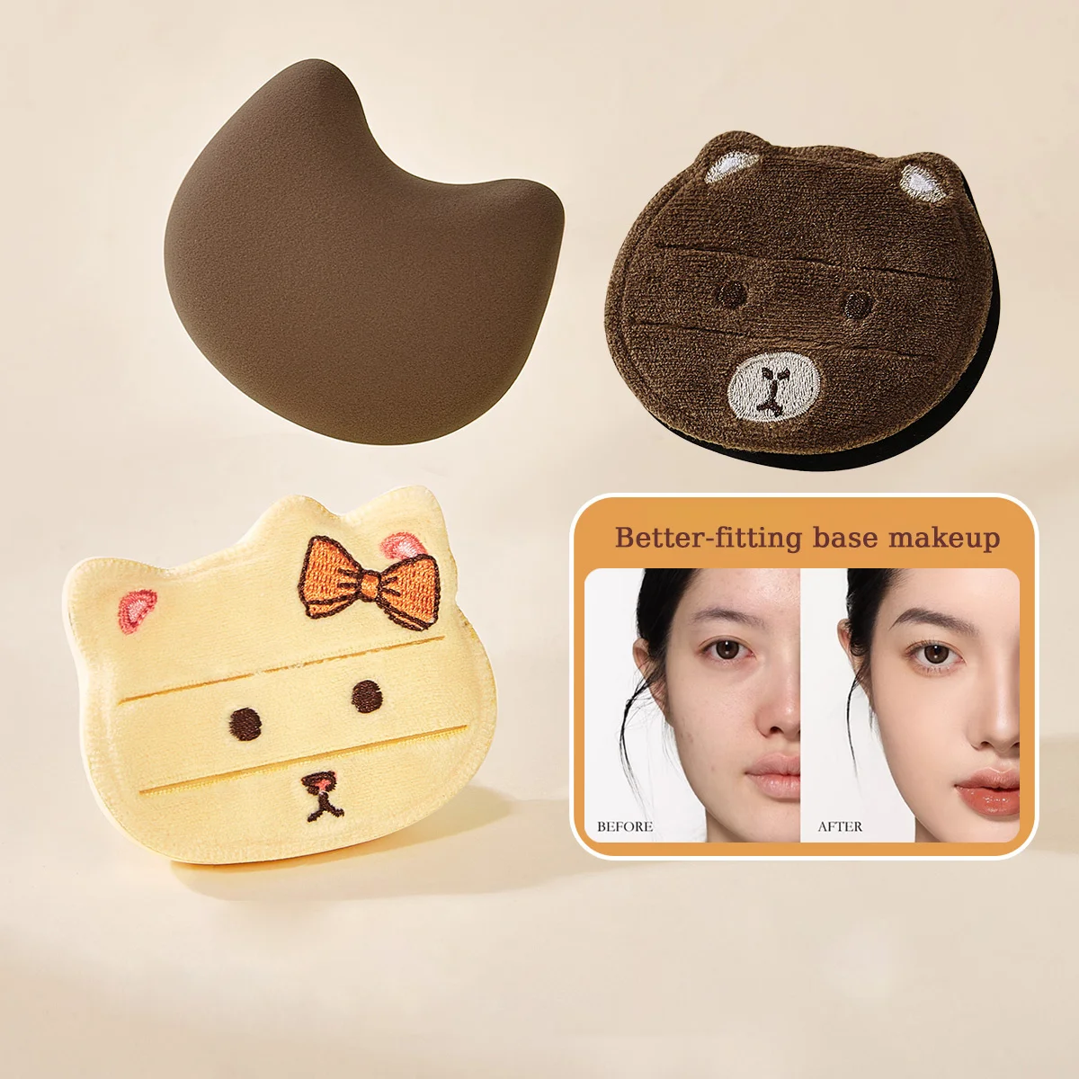 Bouffée de maquillage douce et épaisse de qualité supérieure – Jolie éponge à double usage humide et sèche, respectueuse de la peau pour un maquillage de base mieux ajusté