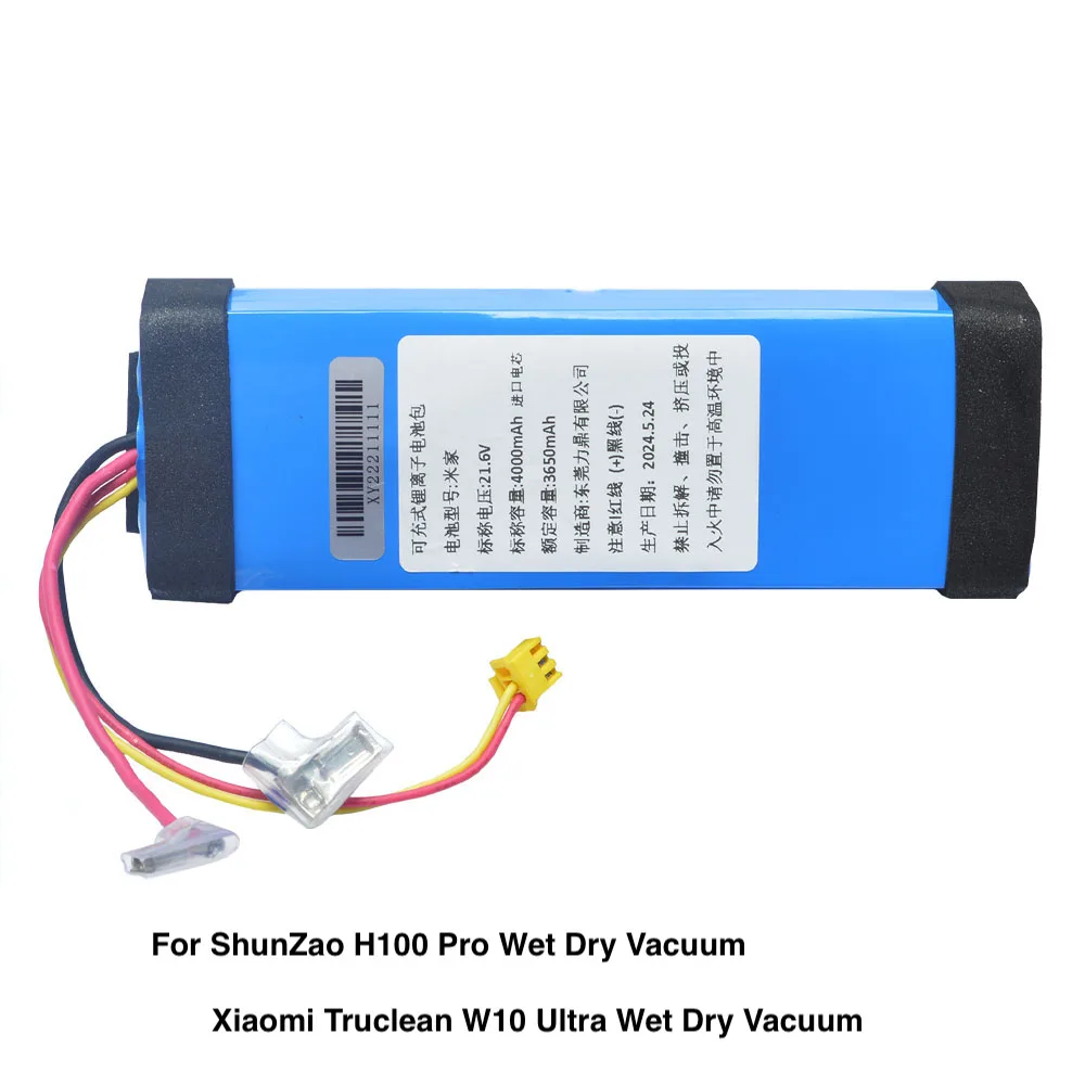 بطارية بديلة 21.6 فولت 4000 مللي أمبير في الساعة لأجزاء ملحقات Xiaomi Truclean W10 Pro Ultra Wet Dry Vacuum B305GL MJGWXDJ