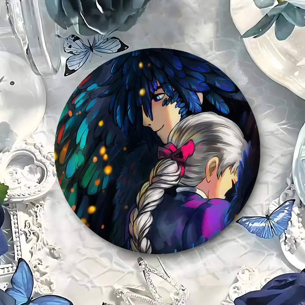 Howls تتحرك القلعة المشهد شارة زر PinsBrooch الإبداعية مضحك يقتبس شارة الملابس على ظهره مجوهرات هدية للأطفال الأصدقاء
