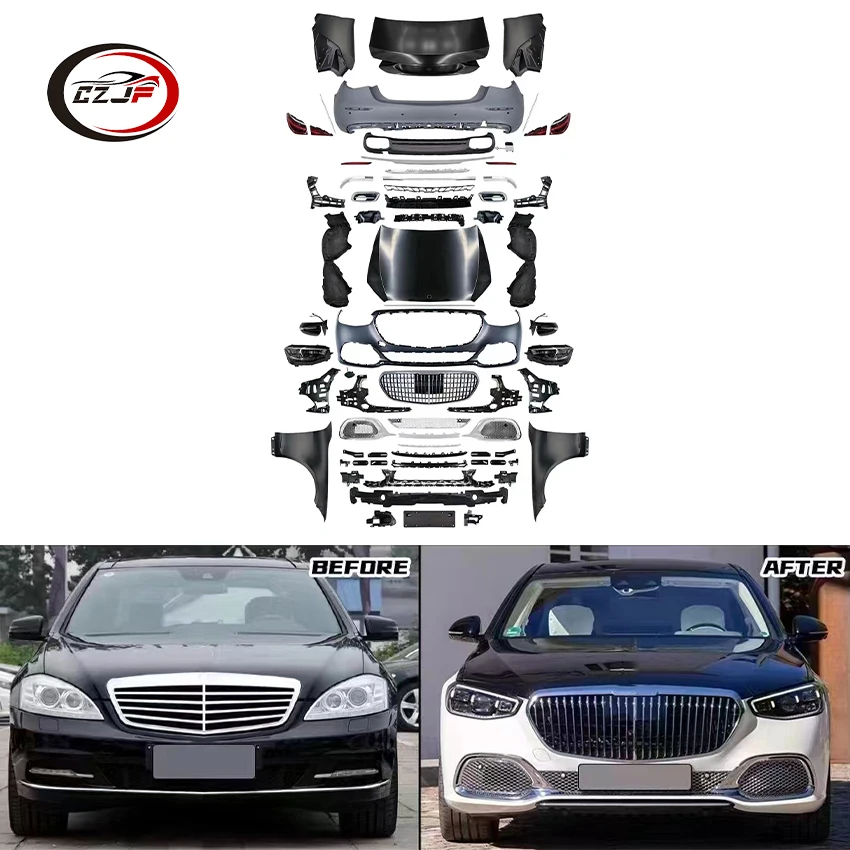 CZJF Conversion Upgraded Facelift Exhaust Pipe Carbon Fiber Fibre Body Kit For Benz E-Class W211 2008 2009 2010 2012 2013