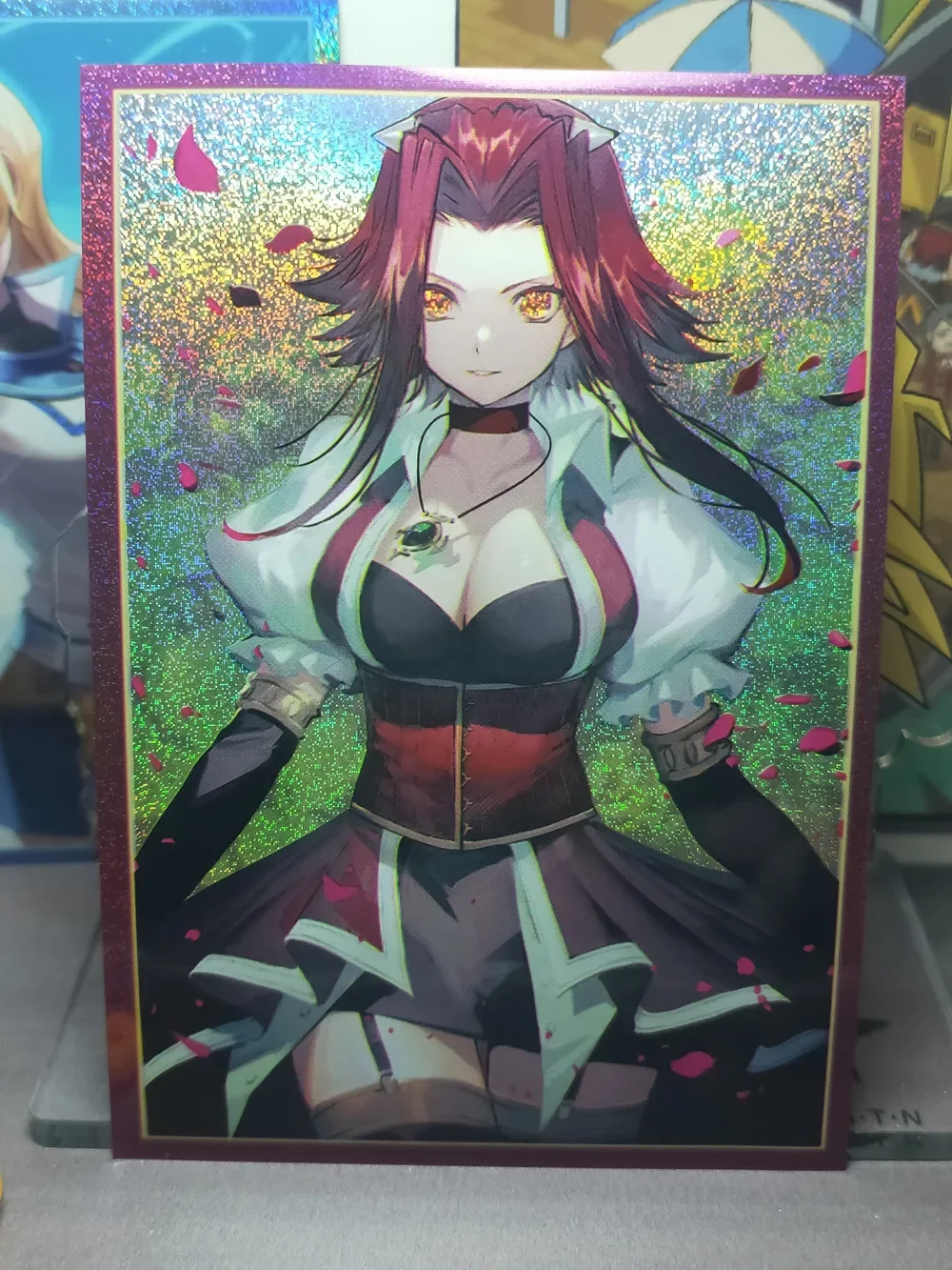

50 PCS/Bag Game Yu-Gi-Oh! 5D's Izayoi Aki Card Sleeves Anime Yugioh Akiza Izinski Holographic Sleeve Cards Protector Case Gift