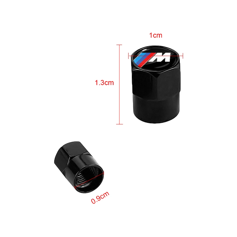 4PCS Auto Wheel Tire Valve Stem Caps Cover For BMW M M1 M2 M3 M4 M5 M6 M7 M8 X1 X3 X5 E39 E46 E60 E90 F20 E60 F30 Car Accessorie