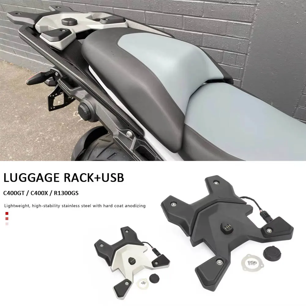 

New Rear Luggage Rack Carrier With USB Port R1300GS Adventure GS1300 R 1300 GS Top Box Bracket For BMW C400GT C400X 2025