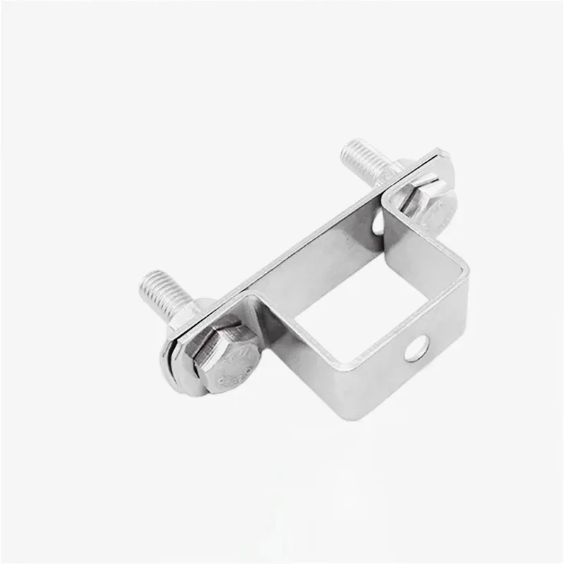 

Heavy Duty Square Tube Fixing Brackets 304 Stainless Steel Thickened Horseback Pipe Clamps