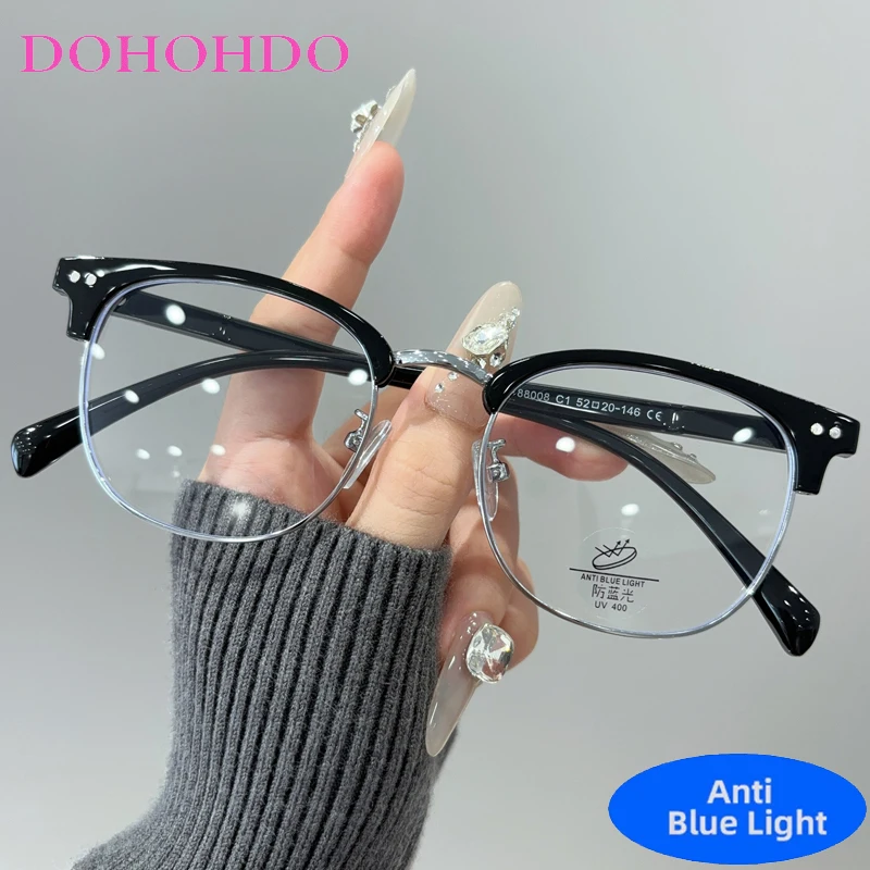 

TR90 Classic Vintage Round Frame Eyeglasses Men Women Brand Designer Optical Spectacle Blue Light Blocking Glasses Lentes Очки