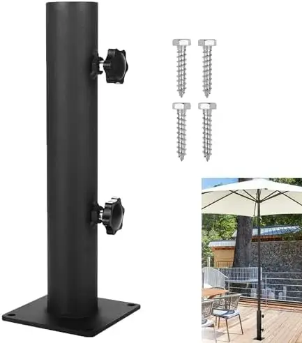 Reducing Sleeve Parasol Standpipe Garden Use Multi-surface Compatibility Secure Knob Mechanism For Outdoor Settings