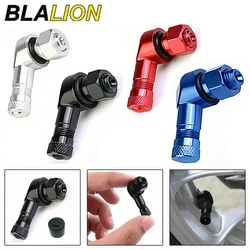 BLALION 1PC Aluminum Alloy Valve Motorcycle Rim 90 Degree Angle Motorcycle Wheel Tire Tubeless Valve Stems For Rim Wheel Parts
