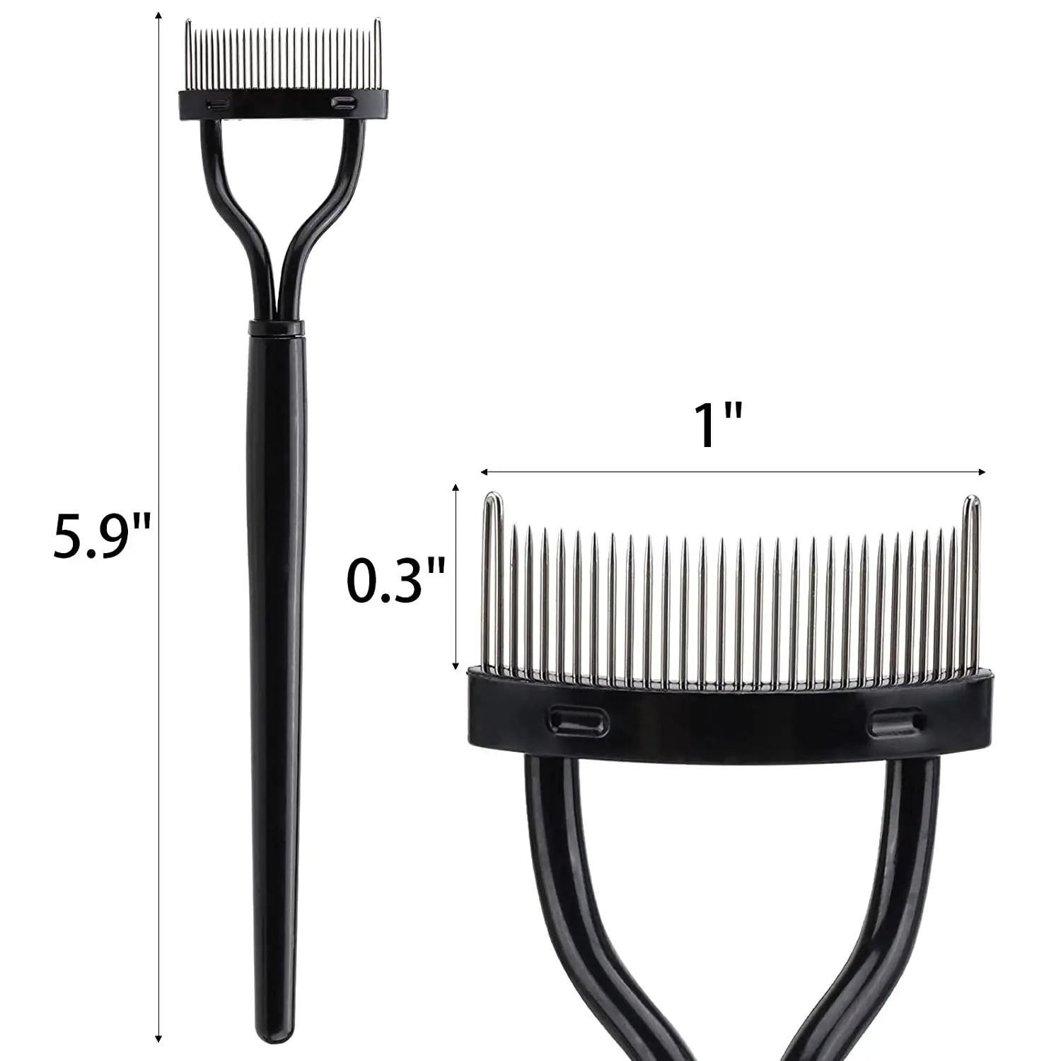 Peigne à cils, brosse à sourcils, séparateur de cils, applicateur de Mascara, définition des cils avec couvercle de peigne, outil cosmétique conçu