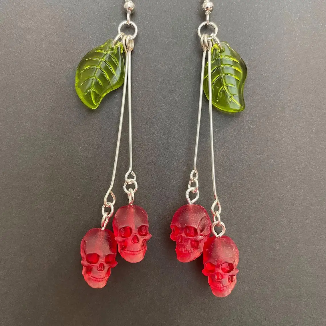 Skull Cherry Earrin… - image