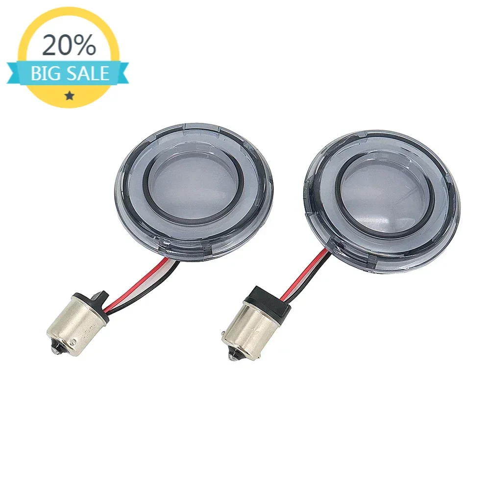 

Motorcycle Front Turn Signal Light 1156 Bullet Style LED Gray Yellow Lamp For Harley Touring Sportster Softail Dyna 2002-2022