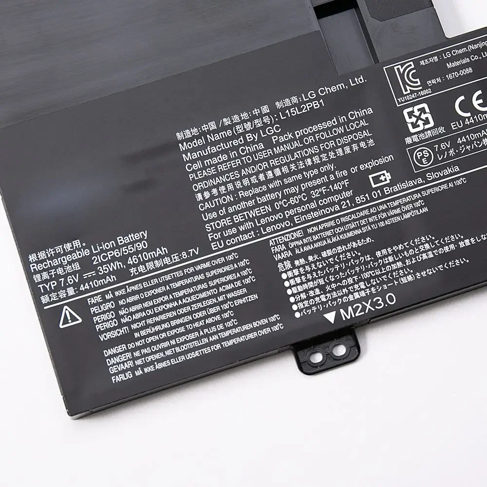 Imagem -02 - Bateria Original do Portátil para Lenovo Brand Novidades L15l2pb1 7.6v 35wh 4610mah Lenovo Yoga 51014ikb 510-15isk L15m2pb1 L15c2pb1