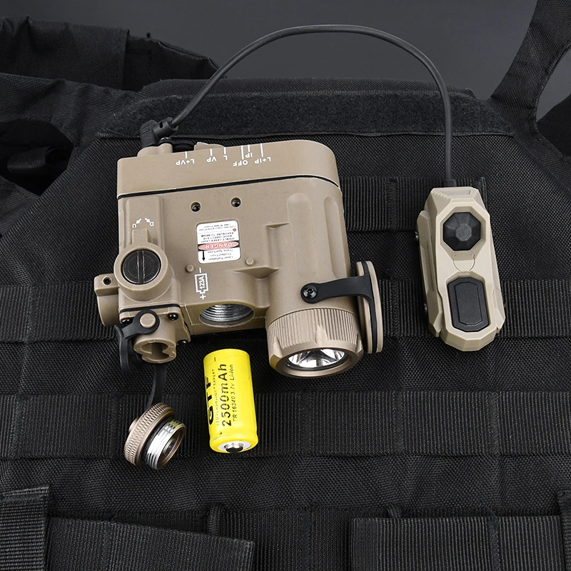 タクティカルDBAL D2レーザー懐中電灯AXONスイッチ赤外線レーザー白色赤外線LEDライトエアソフトハンティングギア20MMシステム対応
