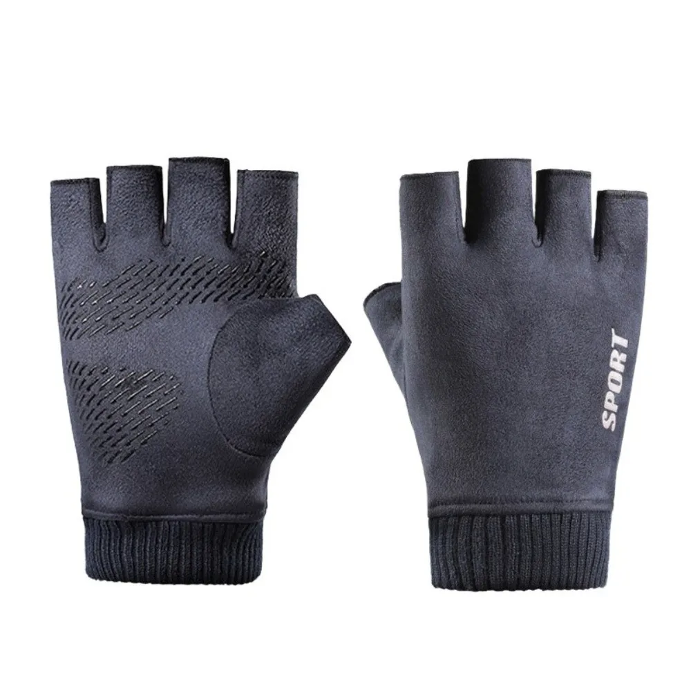 New Non-slip Half Finger Gloves Warm Touchable Screen Warm Gloves Driving Mittens Unisex