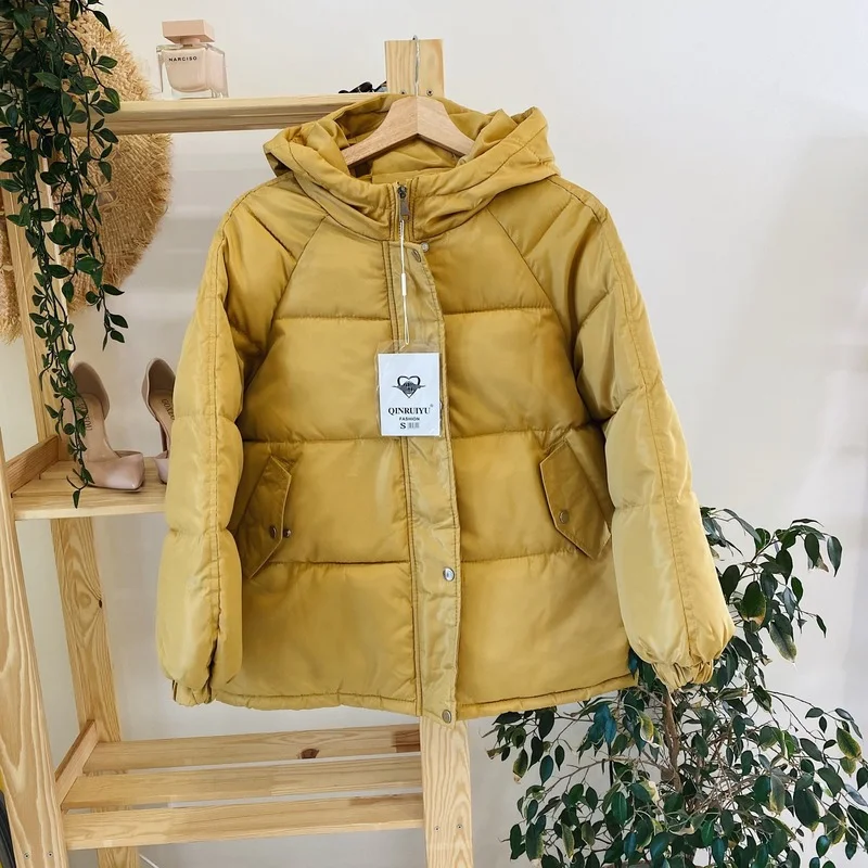 New Oversized Parka Warmth Thick Cotton Coat Loose Hooded Thickened Women's Autumn Winter Jacket 2023 Women Short Winter Jacket