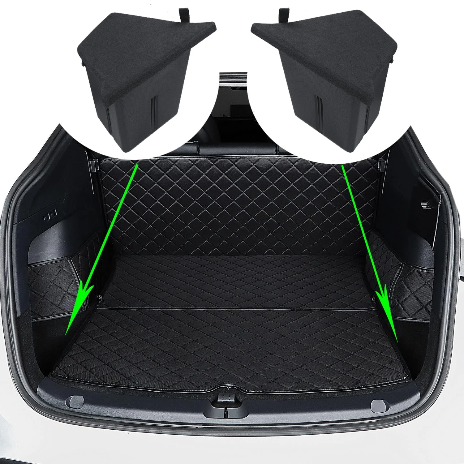 

Tesla Model Y 3 Trunk Organizer Storage Box Trunk Side Storage Packets Tray Organizer for Tesla Model Y Interior Accessories