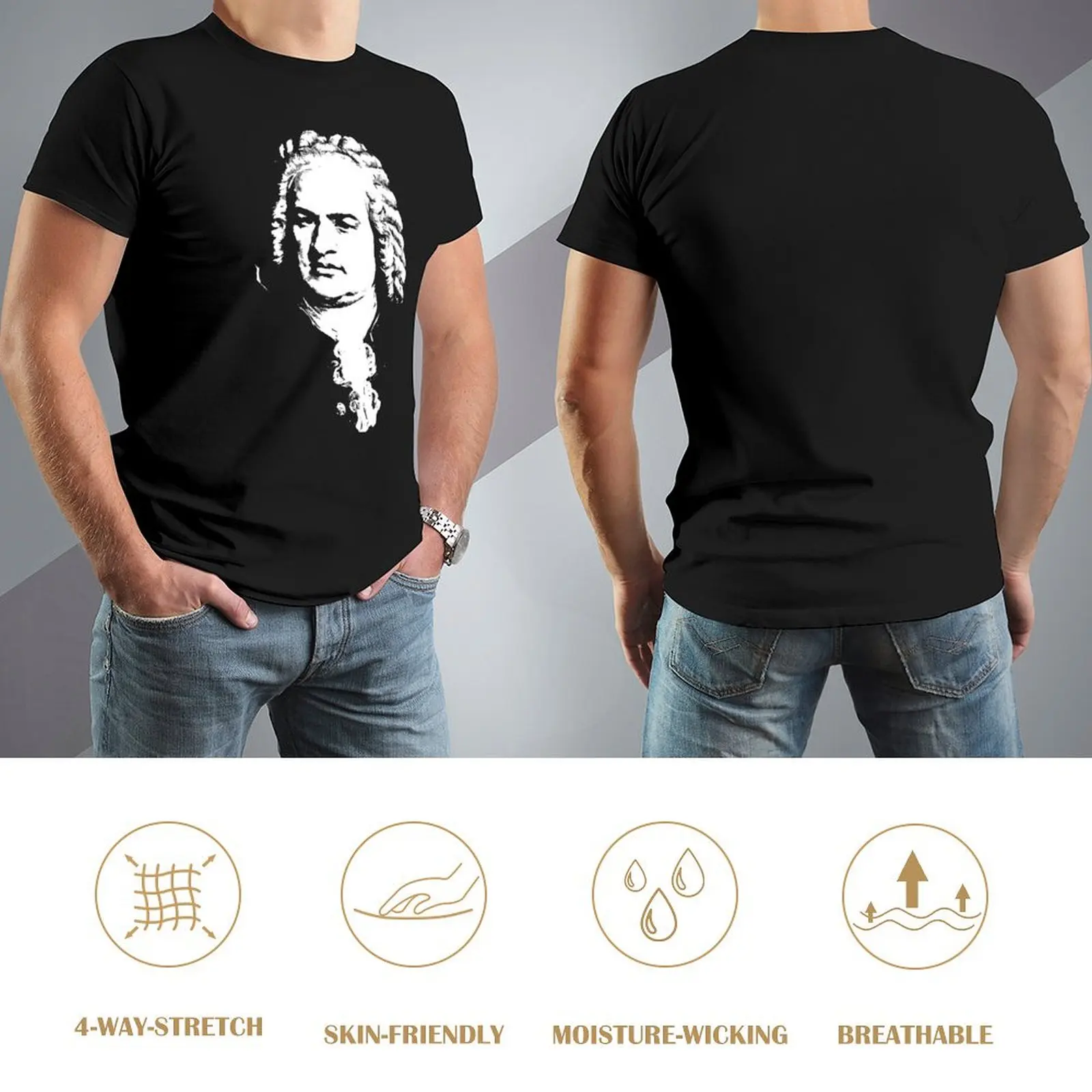Johann Sebastian Bach T-Shirt essential t shirt custom t-shirts plus sizes Aesthetic clothing big and tall t shirts for men