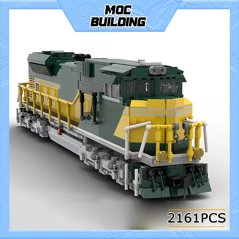 

2161pcs MOC 1995 Chicago Noerthwestern Heritage SD70ACE Train Building Block Model Creative Assembly Toy Gifts