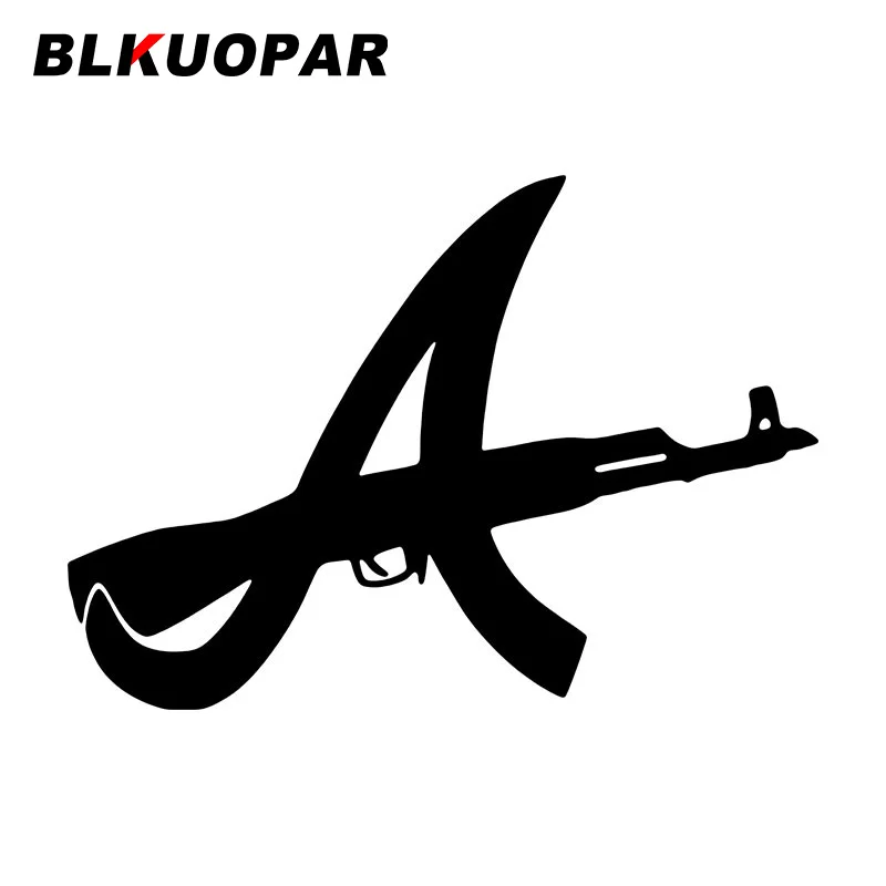 BLKUOPAR Ak-47 Car Stickers Atlanta Braves Decal Scratch-Proof Die Cut Creative And Interesting Graphics Windows ATV Accessories