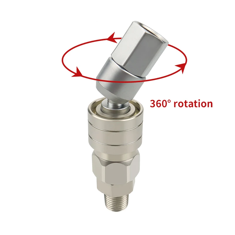 Connecteur pivotant de tuyau droit sans air, raccords universels à Joint rapide 360, coupleur rapide, pièces de pistolet de pulvérisation de peinture sans air