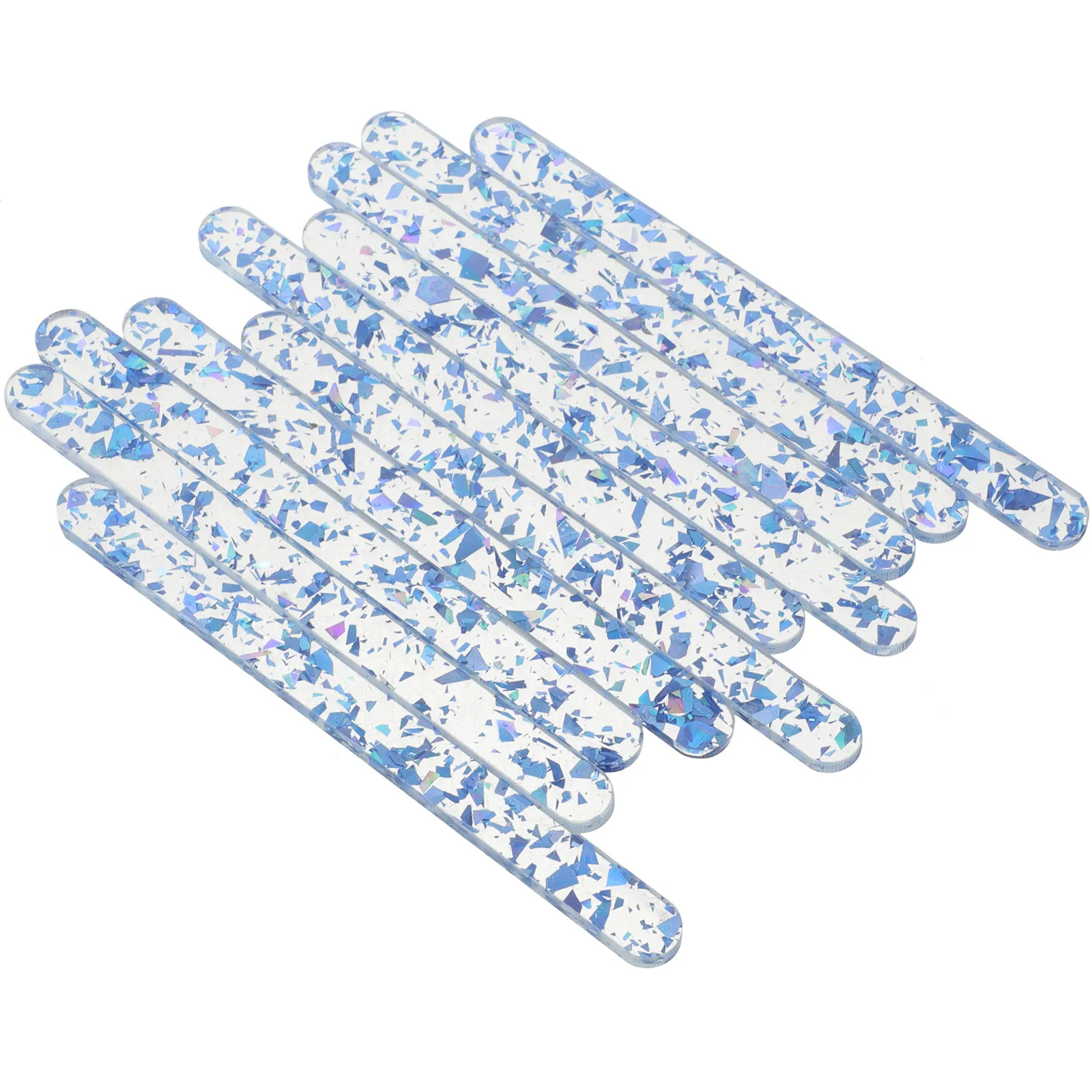 10Pcs Acrylic Colored Ice Cream Sticks Non-Sticky DIY Ice Lollipops Craft Making Tool Acrylic Sticks DIY Stick